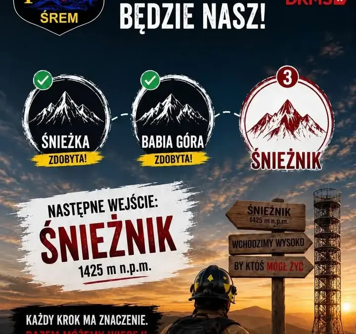Strażacy ruszają na Śnieżnik w ramach akcji promującej dawstwo szpiku