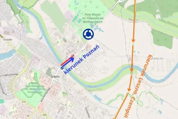 Remont mostu w Śremie: od dziś zmiany w ruchu od godz. 19:00