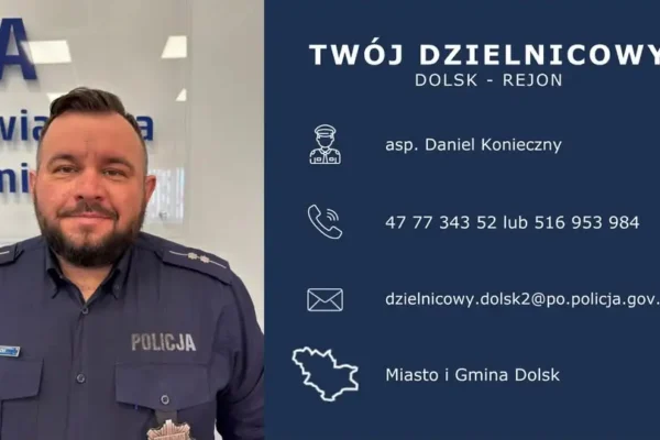 Poznaj swojego dzielnicowego z gminy Dolsk – asp. Daniel Konieczny