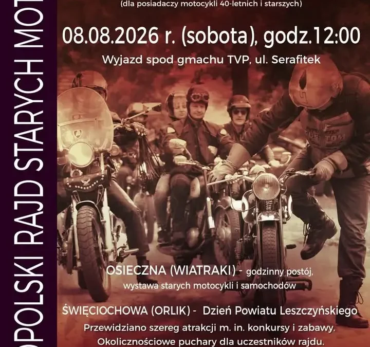 Zabytkowe motocykle zawitają do Śremu – 14. Wielkopolski Rajd już w sobotę