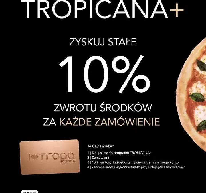 Pizzeria Tropicana w Śremie wprowadza program lojalnościowy Tropicana+