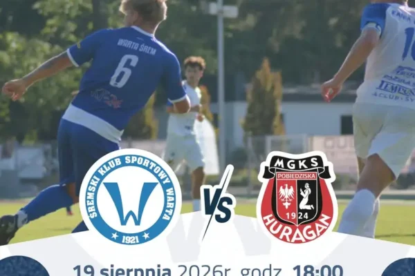 Warta Śrem podejmie Huragan Pobiedziska w środowym meczu