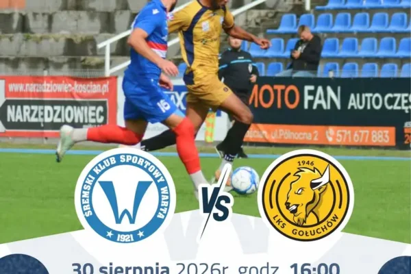 W niedzielę Warta Śrem zagra z LKS Gołuchów na Stadionie Miejskim