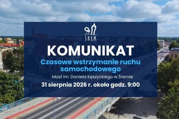 Czasowe utrudnienia na moście w Śremie – frezowanie nawierzchni 31 sierpnia