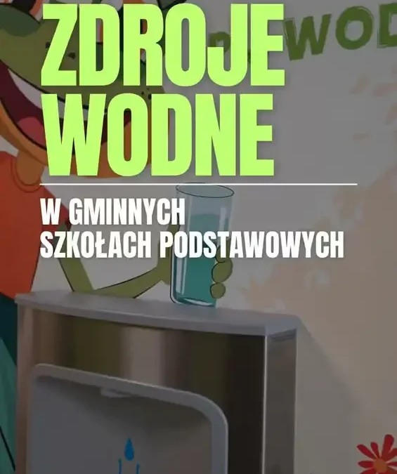 Nowe poidełka w szkołach gminy Śrem – uczniowie napełnią bidony wodą z kranu