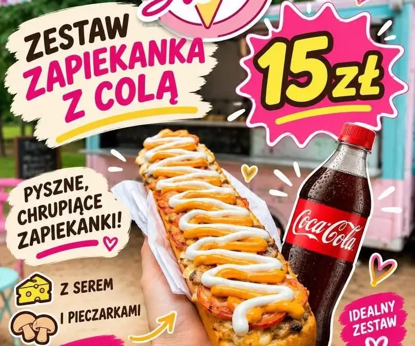 Zapiekanka z colą za 15 zł w Śremie – promocja na wrzesień