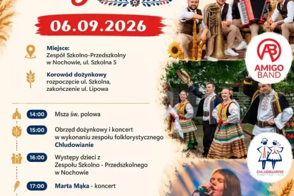 Dożynki Gminne w Nochowo już w najbliższą niedzielę – zaproszenie na święto plonów
