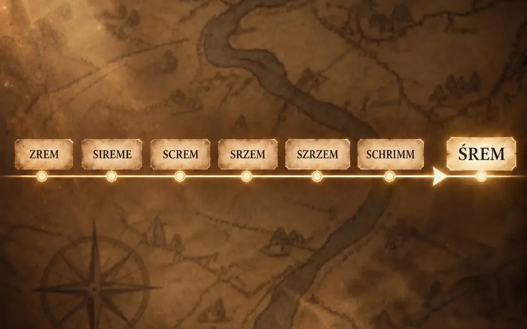 Zrem, Sireme czy Schrimm? Historia zapisu nazwy Śremu na przestrzeni wieków