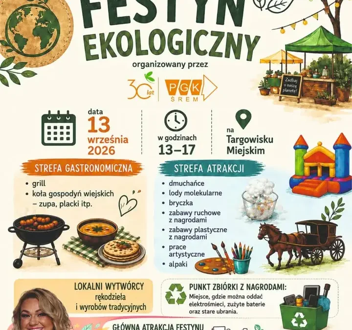 Wielki Festyn Ekologiczny w Śremie – atrakcje dla całych rodzin
