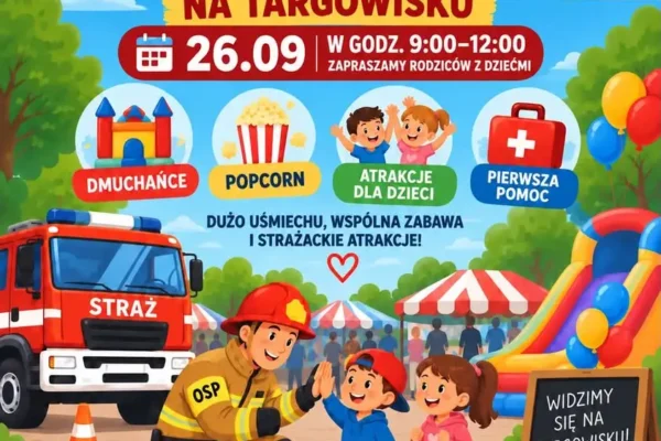Strażacka Strefa znów na Targowisku Miejskim w Śremie – atrakcje dla dzieci i głosowanie na nowy wóz bojowy