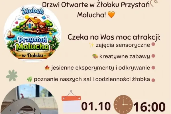 Jesienne Drzwi Otwarte w Żłobku Przystań Malucha w Dolsku – 1 października