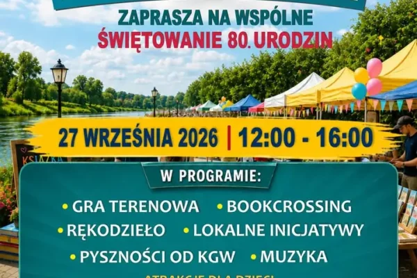 Śrem: Biblioteka Publiczna kończy 80 lat. Urodzinowa Promenada nad Wartą już w niedzielę