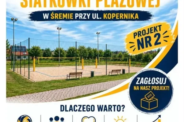 Volley Plaża Śrem – dwa nowe boiska do siatkówki plażowej w budżecie obywatelskim