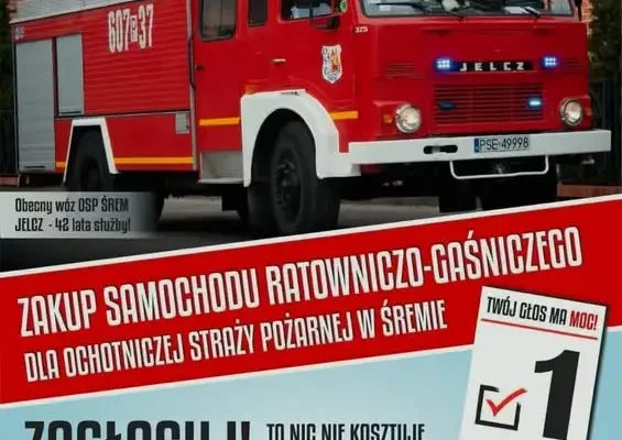 Śrem: Jelcz ma 42 lata. Strażacy z OSP walczą o nowy wóz w budżecie obywatelskim