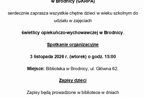 Nowa świetlica dla dzieci w bibliotece w Brodnicy – start w listopadzie