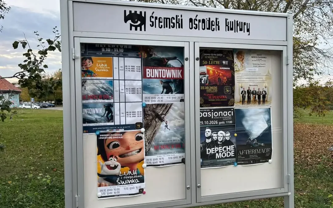 Październikowy repertuar kina „Słonko” w Śremie — premiery, spektakle i koncerty
