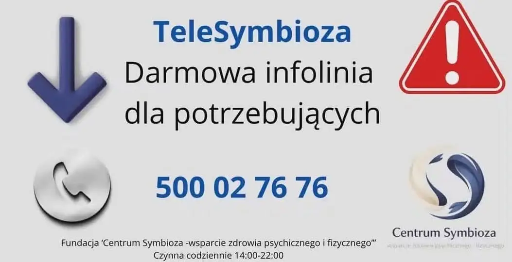 Bezpłatna infolinia wsparcia psychologicznego Fundacji Centrum Symbioza